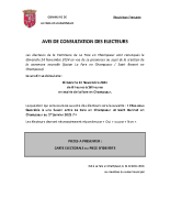 AVIS DE CONSULTATION DES ELECTEURS – 24102024