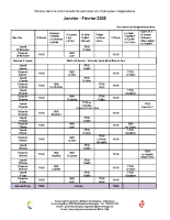 MESSES – Horaires 2025.01-02